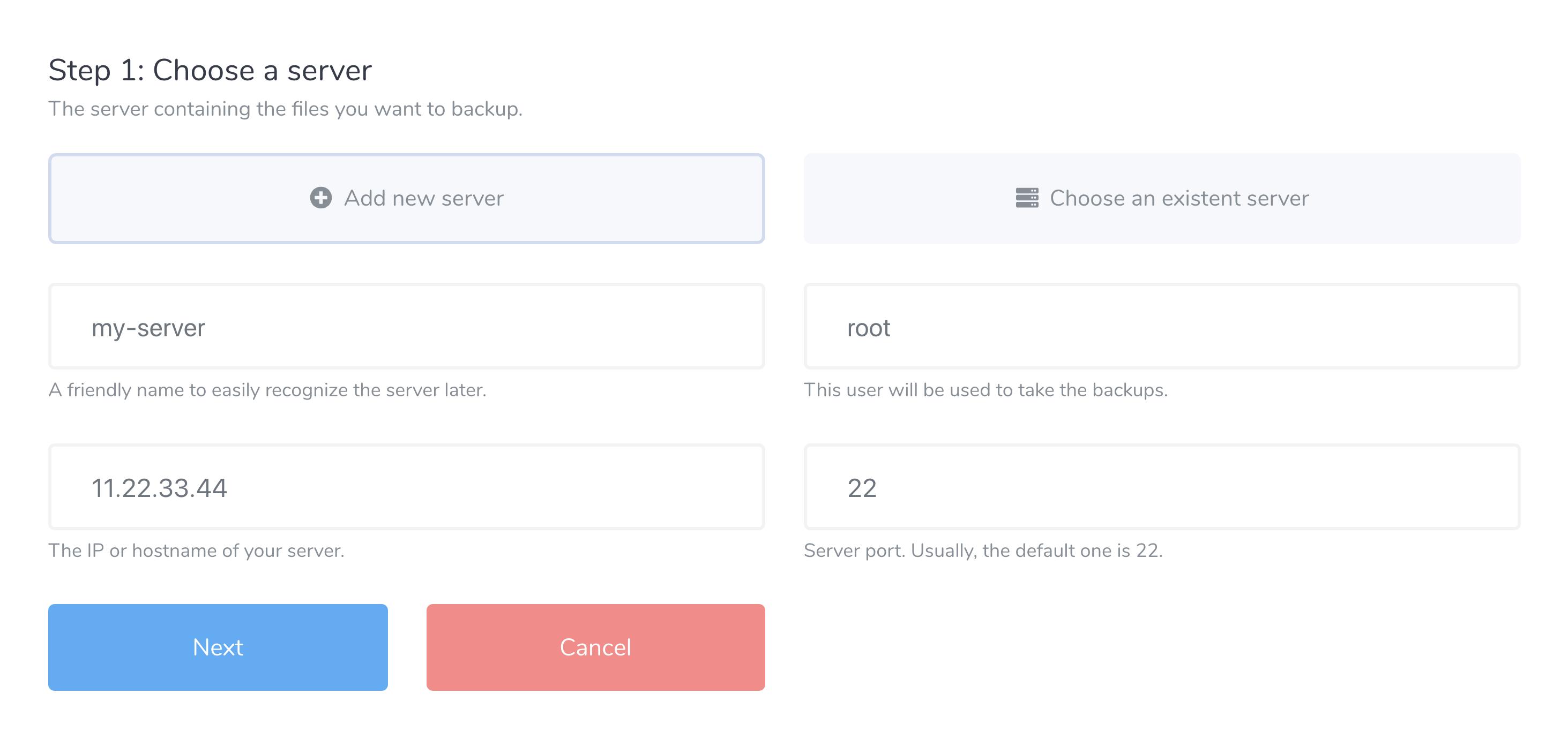 File setup